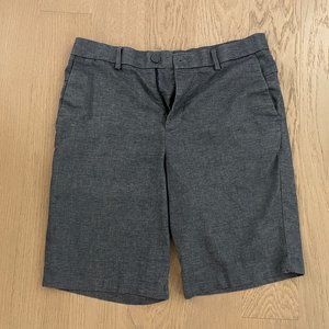 Banana Republic Core Temp Linen-Blend 11" Shorts Navy Blue, 32 Waist, 11" Inseam